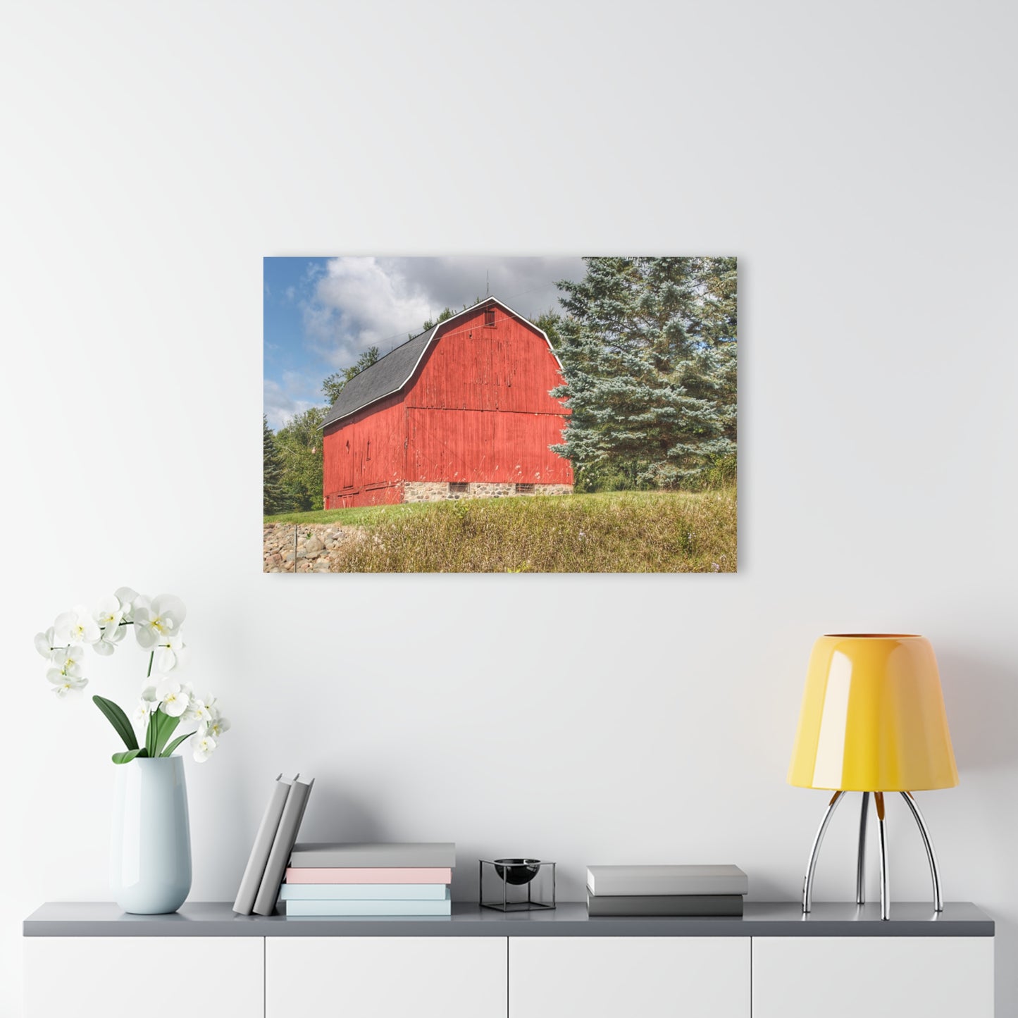 U R There Photography Oxford Baldwin Red Rustic Farmhouse Acrylic Wall Print