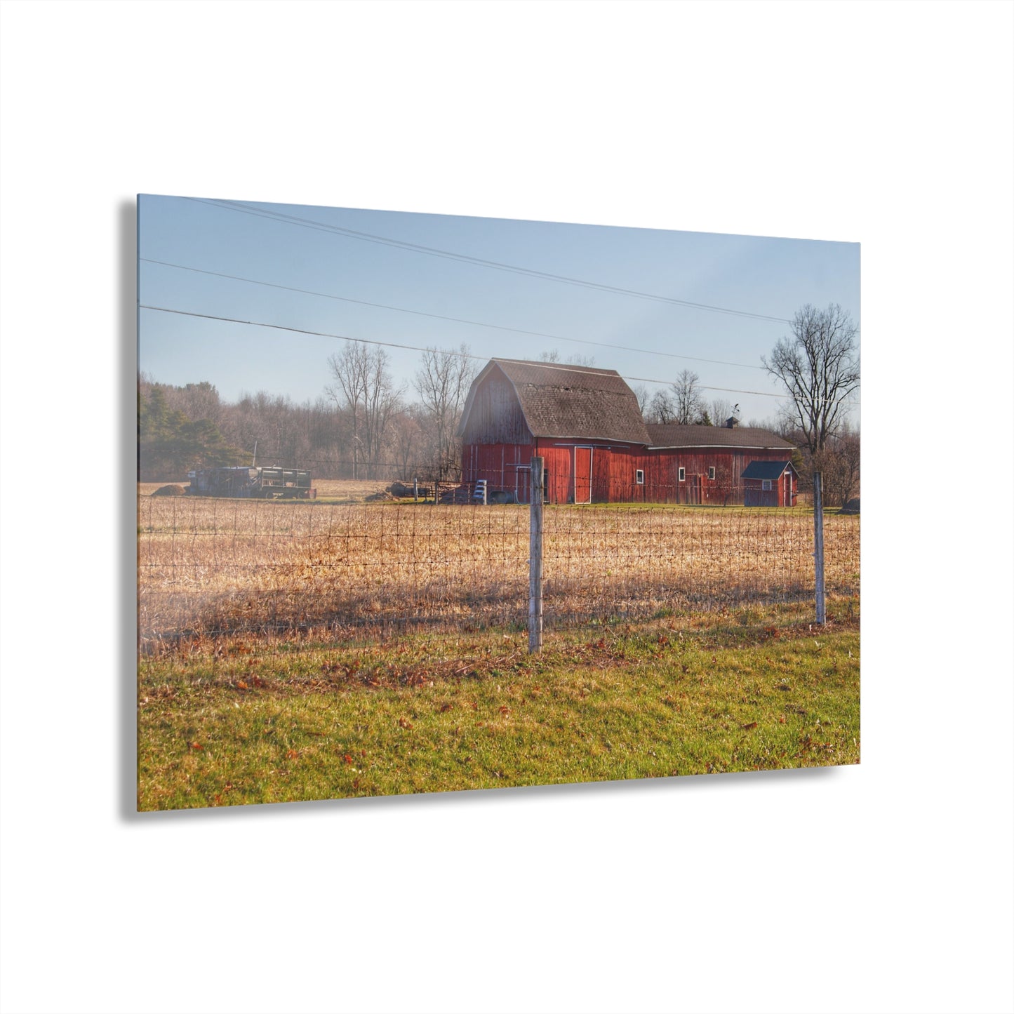 U R There Photography Pratt Road Little Red Rustic Farmhouse Acrylic Wall Print