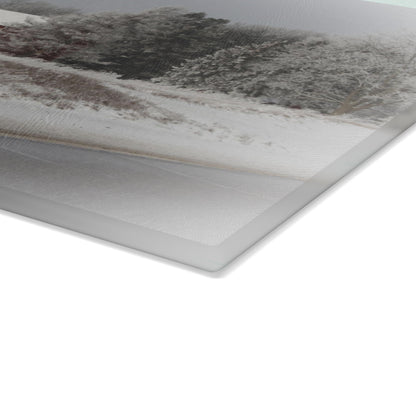 U R There Photography Farm on the Curve Rustic Farmhouse Tempered-Glass Cutting Board