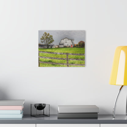 U R There Photography Hill Road Hillside White Rustic Farmhouse Acrylic Wall Print