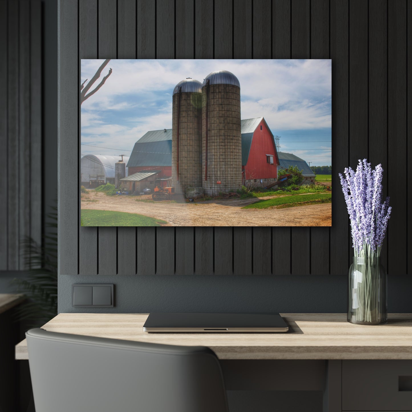 U R There Photography South Washburn Red Rustic Farmhouse Acrylic Wall Print