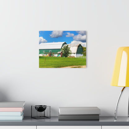 U R There Photography Hough Road Green Rustic Farmhouse Acrylic Wall Print