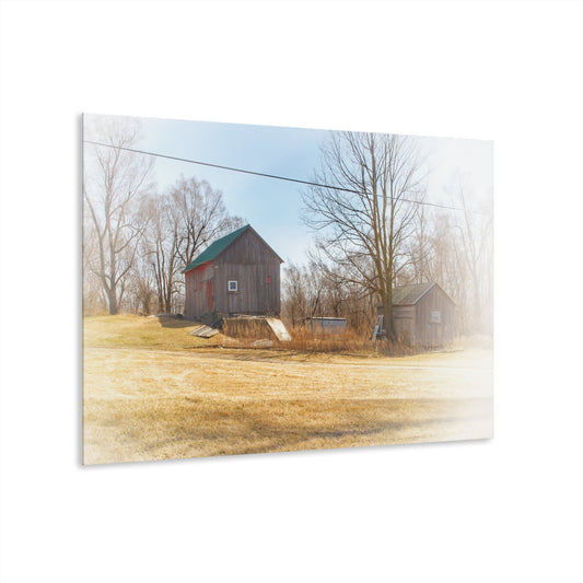 U R There Photography Klam Road Hillside Greys Rustic Farmhouse Acrylic Wall Print