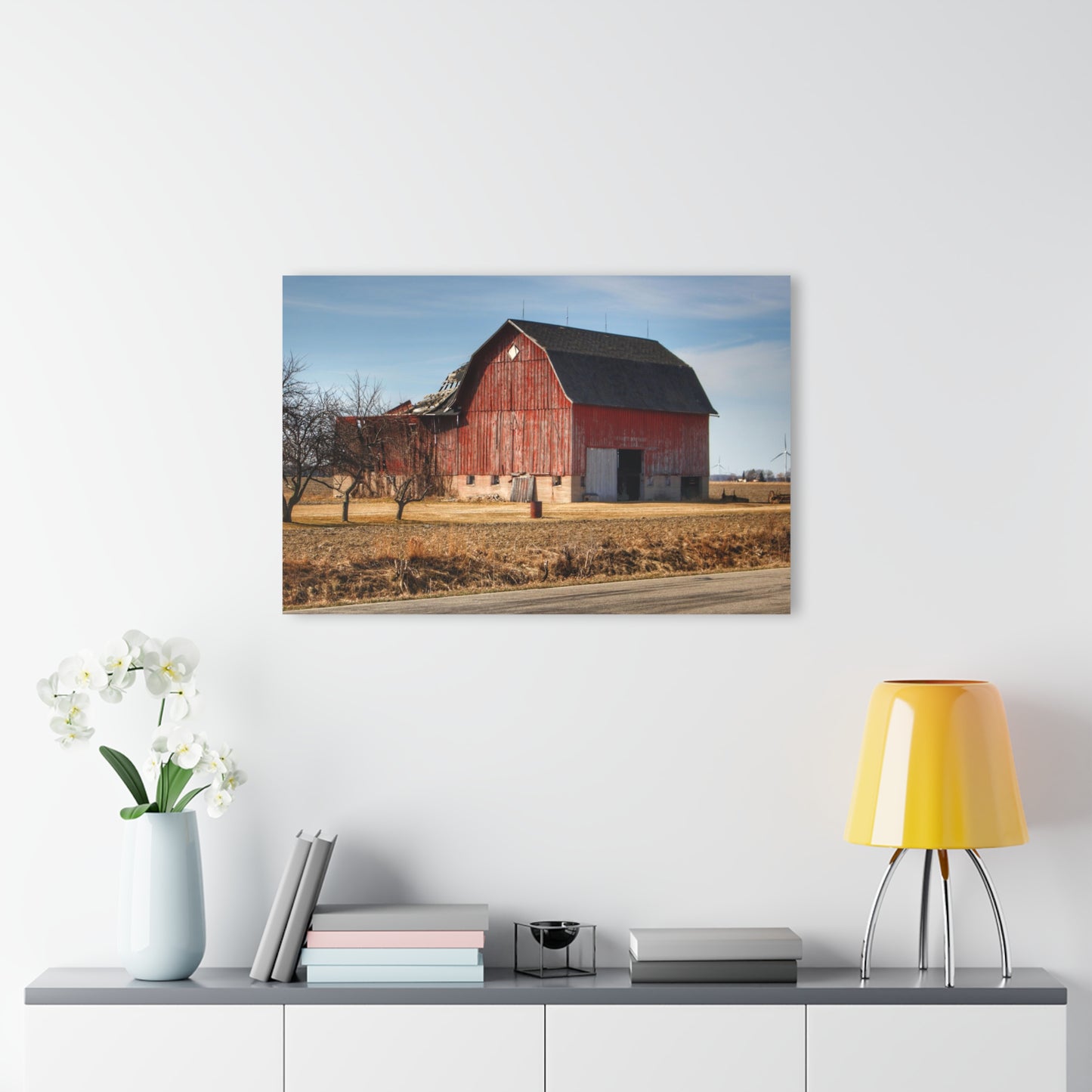 U R There Photography Elmwood Forgotten Apple Red Rustic Farmhouse Acrylic Wall Print