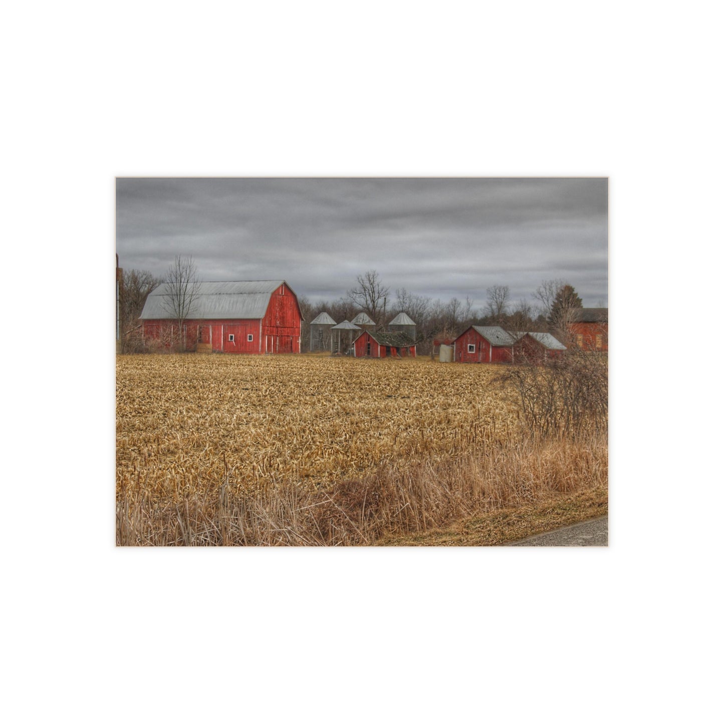 U R There Photography Barns of Arbela II Rustic Farmhouse Decorative Ceramic Tile