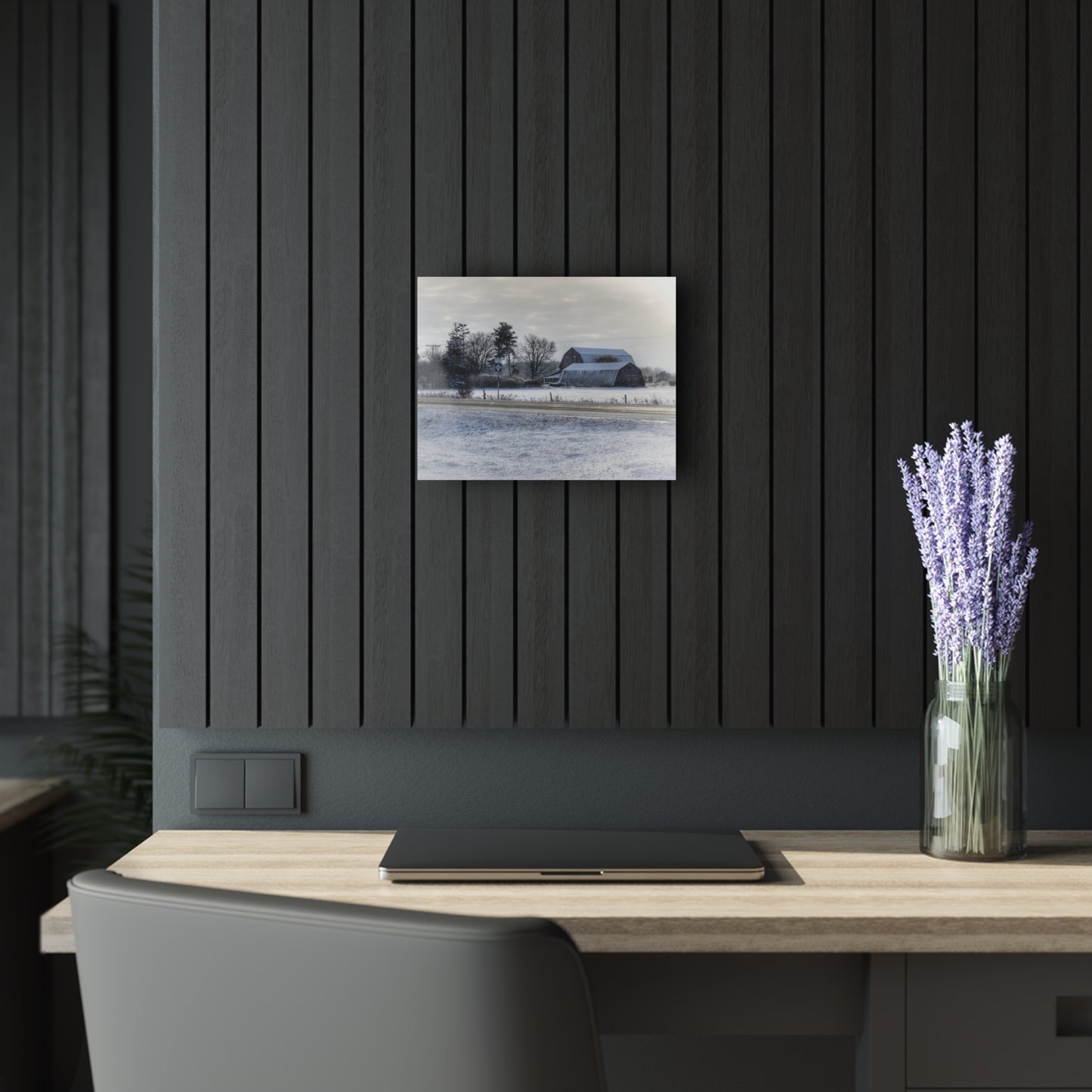 U R There Photography Otter Lake Road Greys Rustic Farmhouse Acrylic Wall Print