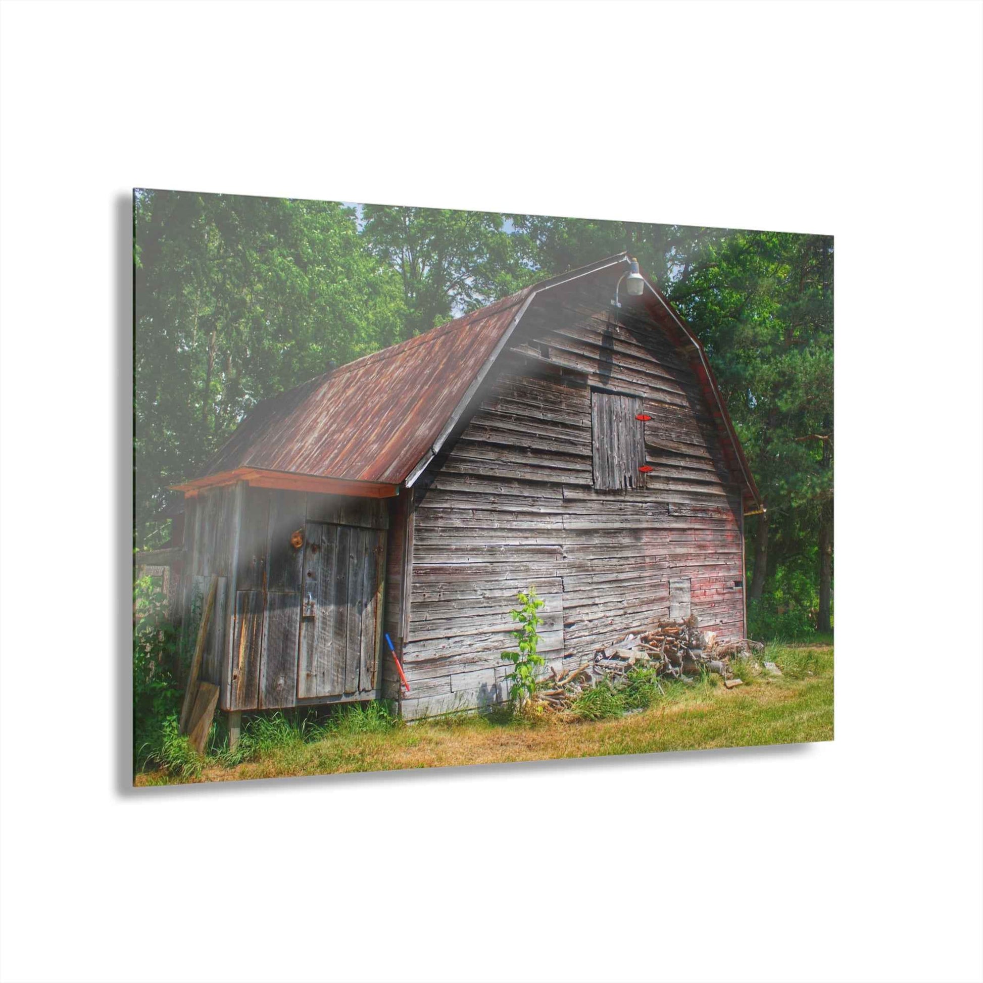 U R There Photography Roadside Grey Rustic Farmhouse Acrylic Wall Print