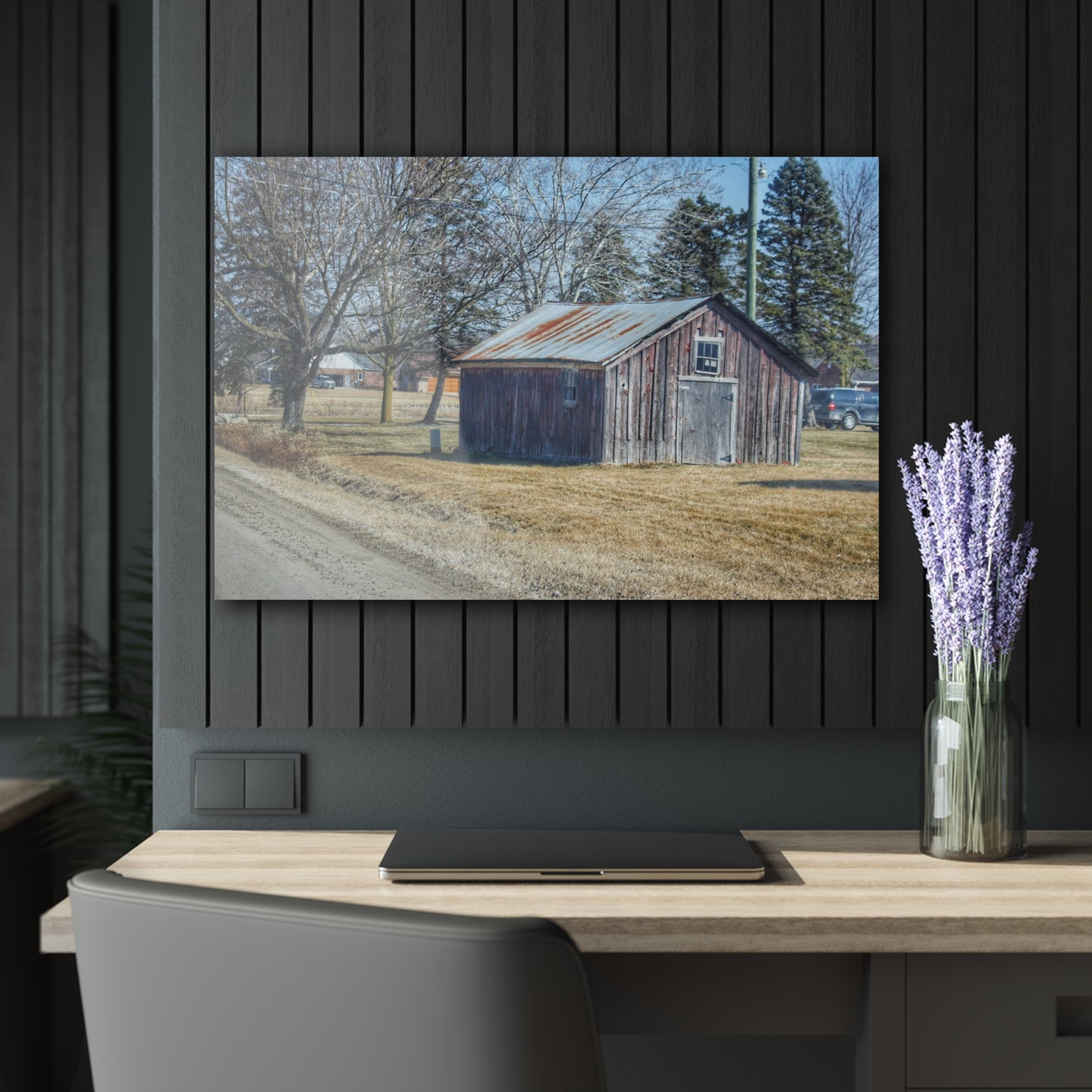 Ray Center Roadside Shack Rustic Farmhouse Acrylic Wall Print