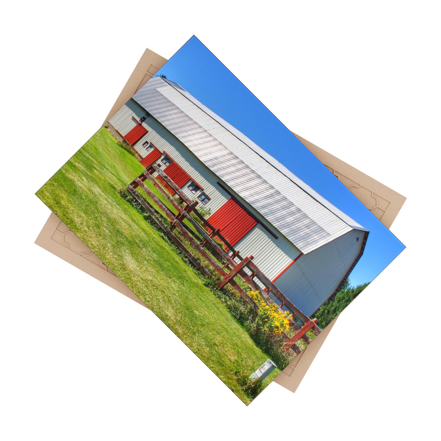 U R There Photography Bishop Road Beyond the Fence Rustic Farmhouse Decorative Ceramic Tile