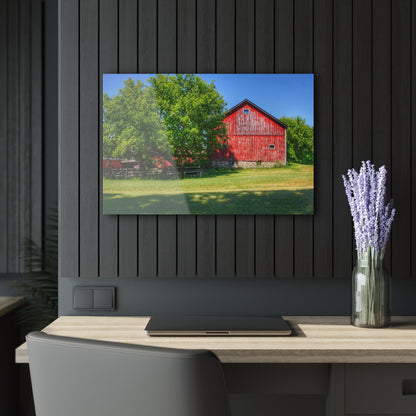 U R There Photography Five Lakes Red IV Rustic Farmhouse Acrylic Wall Print