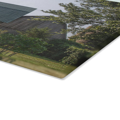 U R There Photography Bordman Road Greys Rustic Farmhouse Tempered-Glass Cutting Board