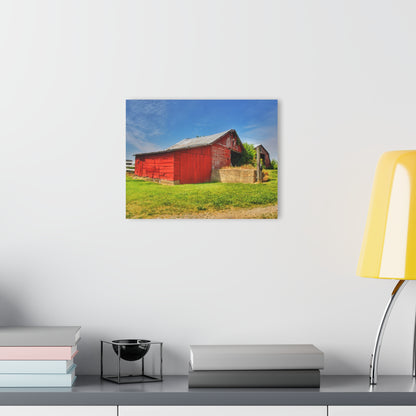 U R There Photography Marlette Road Saltbox Red Rustic Farmhouse Acrylic Wall Print