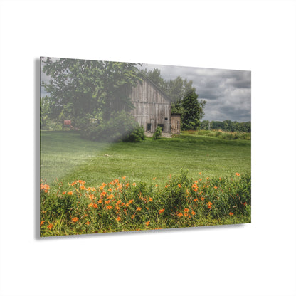 U R There Photography Millington Road Lilly Grey Rustic Farmhouse Acrylic Wall Print