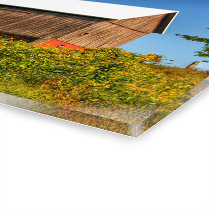 U R There Photography Hilltop High Grey Rustic Farmhouse Acrylic Wall Print