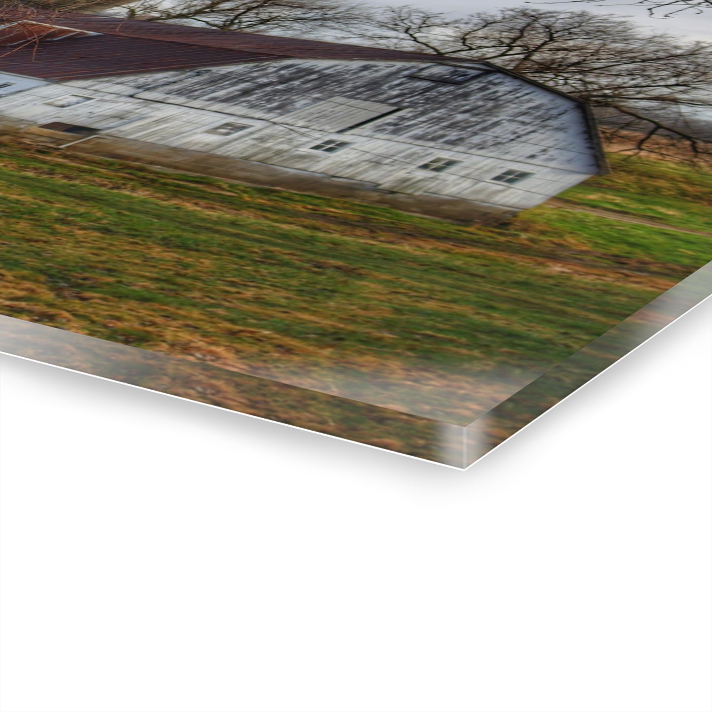 U R There Photography Otter Lake Road White Rustic Farmhouse Acrylic Wall Print