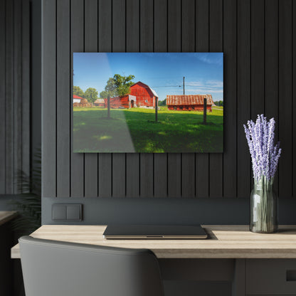 U R There Photography Frances Road Reds II Rustic Farmhouse Acrylic Wall Print