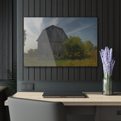 U R There Photography Cat Lake Grey I Rustic Farmhouse Acrylic Wall Print