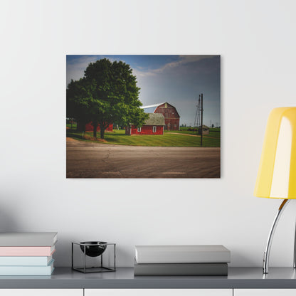 U R There Photography Bradford Road Reds Rustic Farmhouse Acrylic Wall Print