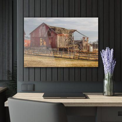 U R There Photography Irish Road Old Red Rustic Farmhouse Acrylic Wall Print