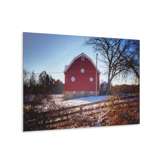 U R There Photography Groveland Red Rustic Farmhouse Acrylic Wall Print