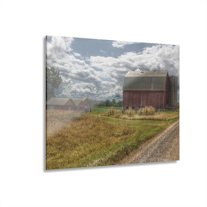 U R There Photography Haines Road Reds Rustic Farmhouse Acrylic Wall Print