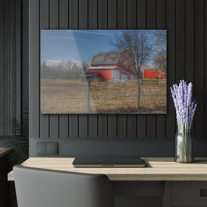 U R There Photography Clifford Road Red II Rustic Farmhouse Acrylic Wall Print