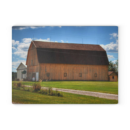 U R There Photography Bristol Gold Rustic Farmhouse Tempered-Glass Cutting Board