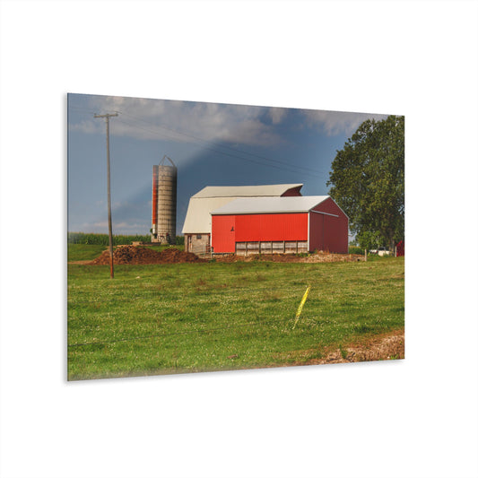 U R There Photography Clifford Farm and Silo Rustic Farmhouse Acrylic Wall Print