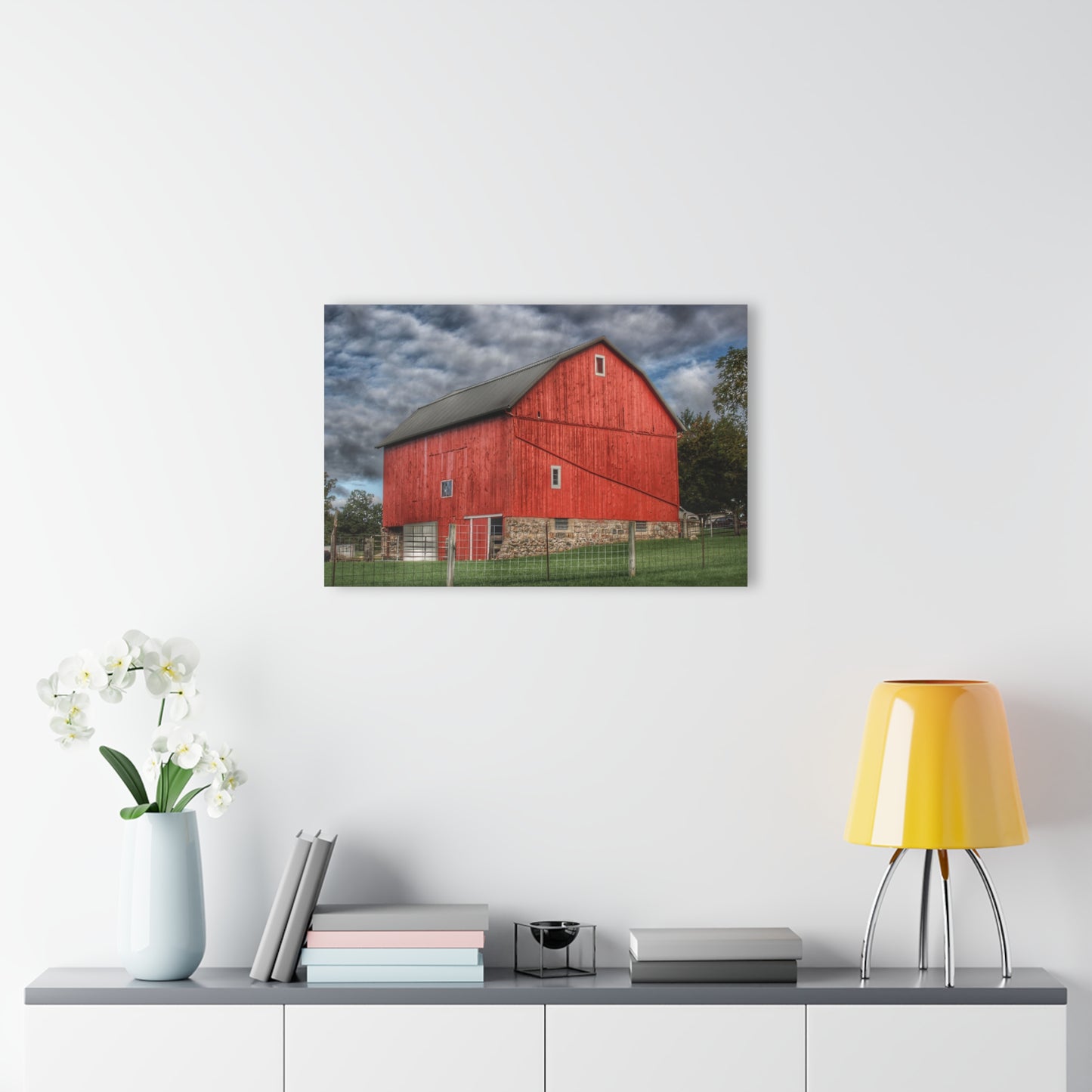 U R There Photography Elba Road Red I Rustic Farmhouse Acrylic Wall Print