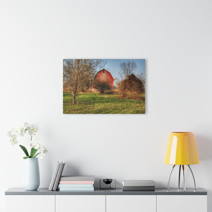 U R There Photography Columbiaville Red in November Rustic Farmhouse Acrylic Wall Print