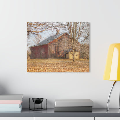 U R There Photography Millington Road Collapsing Red Rustic Farmhouse Acrylic Wall Print