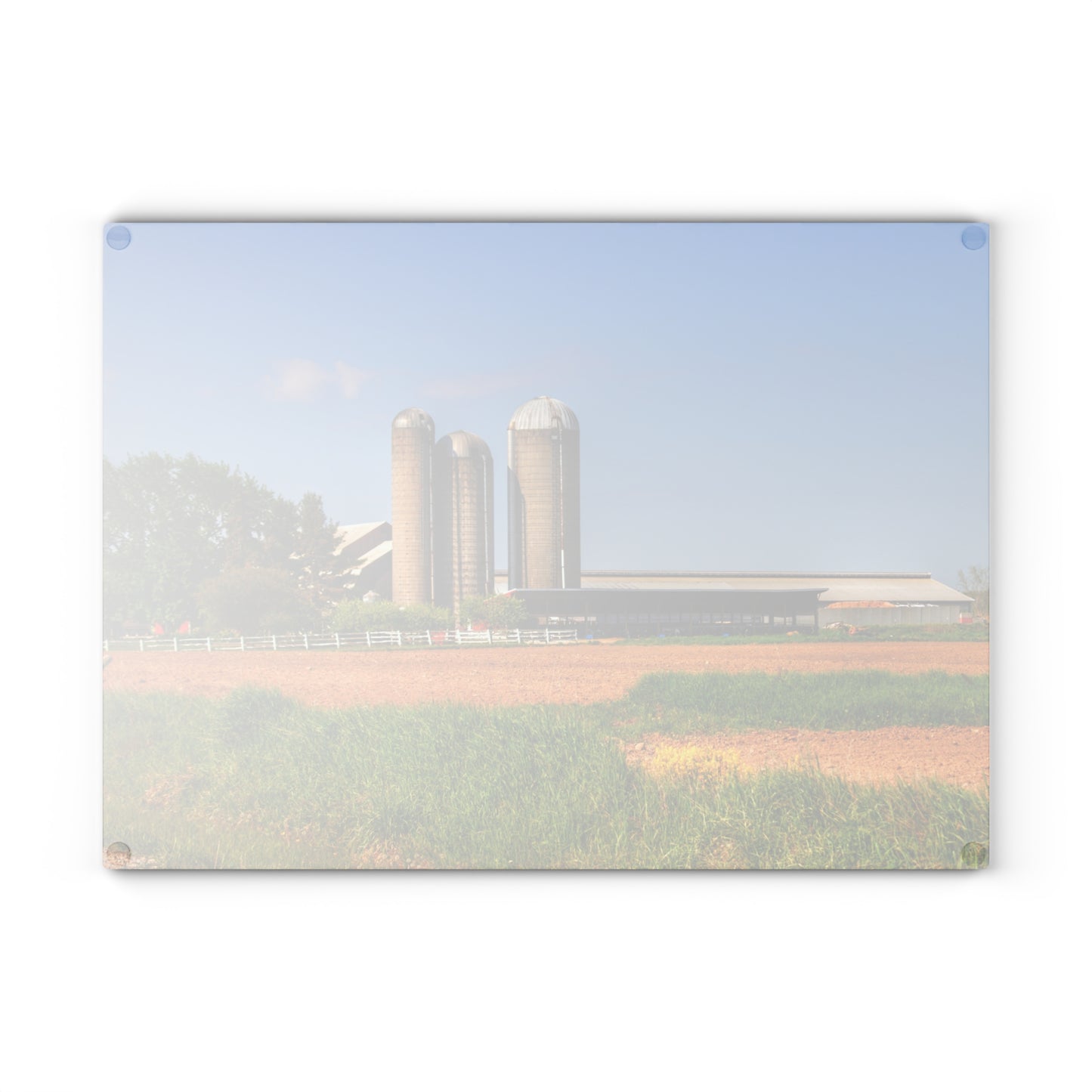 U R There Photography Leslie Road Hidden Rustic Farmhouse Tempered-Glass Cutting Board