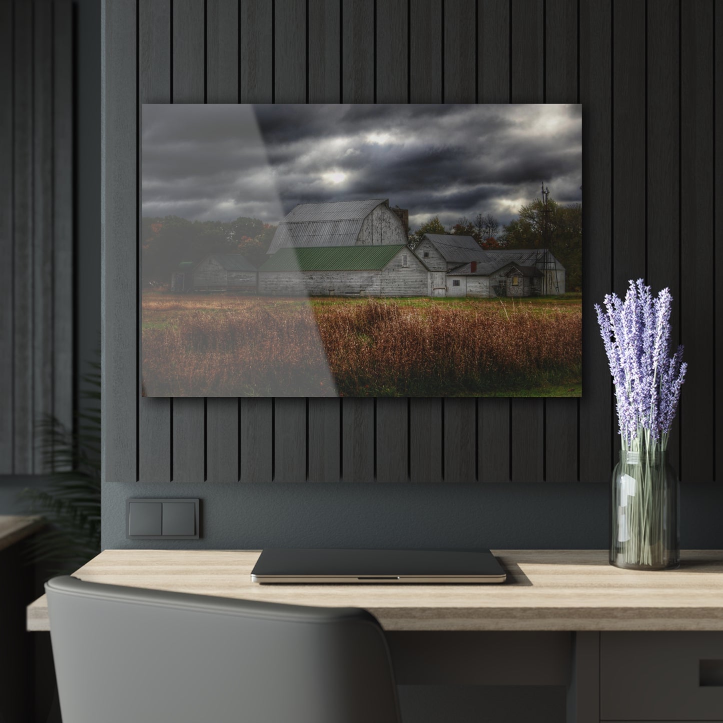 U R There Photography Farnsworth Road White Rustic Farmhouse Acrylic Wall Print