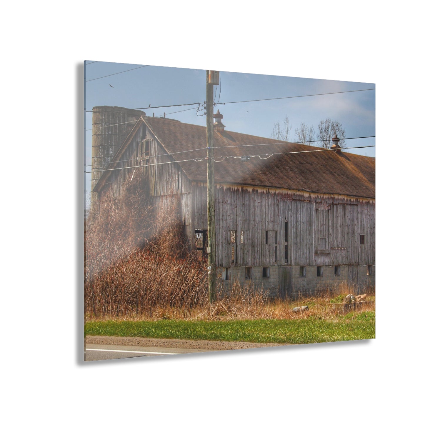 U R There Photography Metamora M-24 Grey III Rustic Farmhouse Acrylic Wall Print