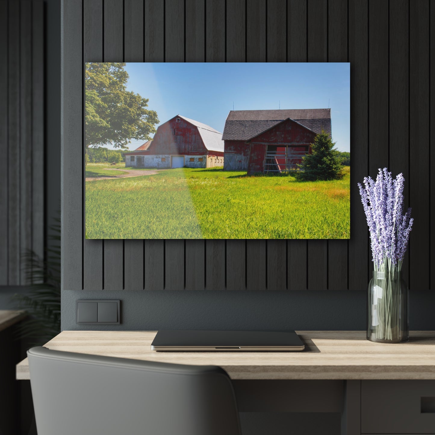 U R There Photography Atwell Road Trio Rustic Farmhouse Acrylic Wall Print