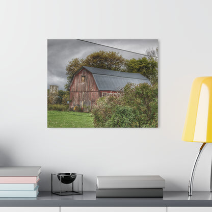 U R There Photography North Clio Road Red Rustic Farmhouse Acrylic Wall Print