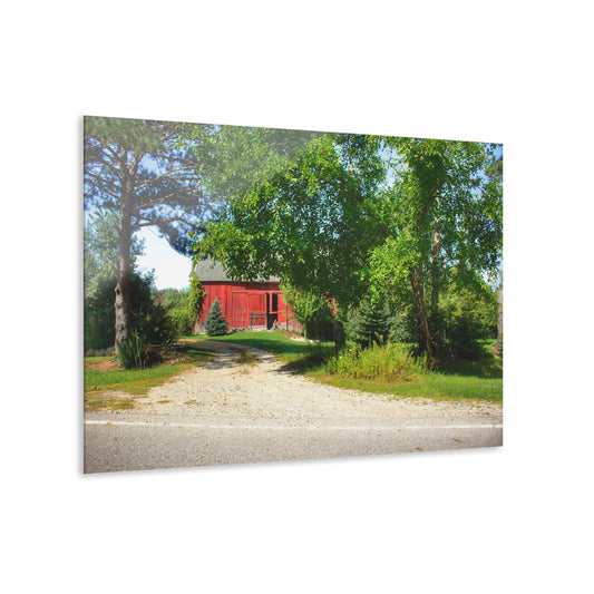 U R There Photography Caro Hidden Red Rustic Farmhouse Acrylic Wall Print