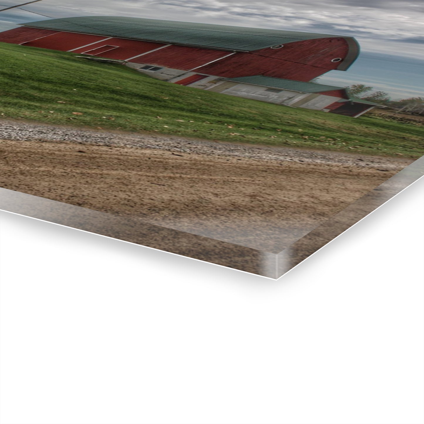 U R There Photography Elmwood Road Reds Rustic Farmhouse Acrylic Wall Print