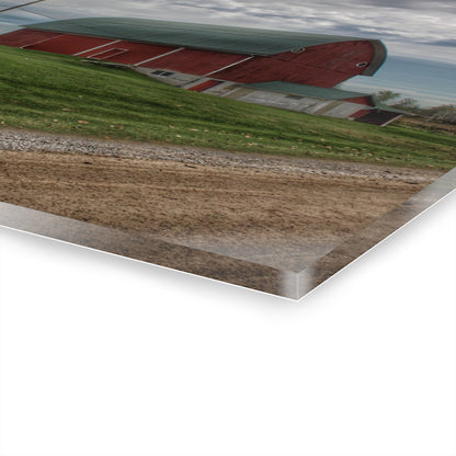 U R There Photography Elmwood Road Reds Rustic Farmhouse Acrylic Wall Print