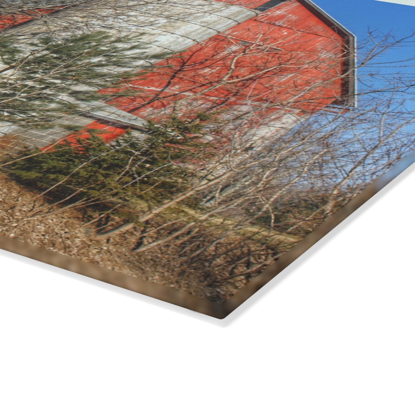 U R There Photography Van Dyke Red I Rustic Farmhouse Tempered-Glass Cutting Board