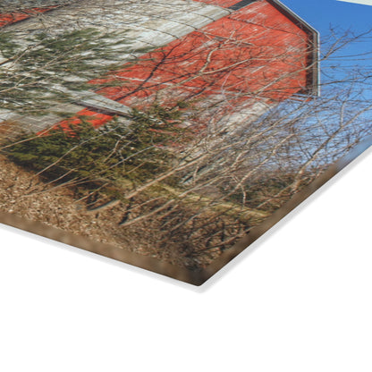 U R There Photography Van Dyke Red I Rustic Farmhouse Tempered-Glass Cutting Board