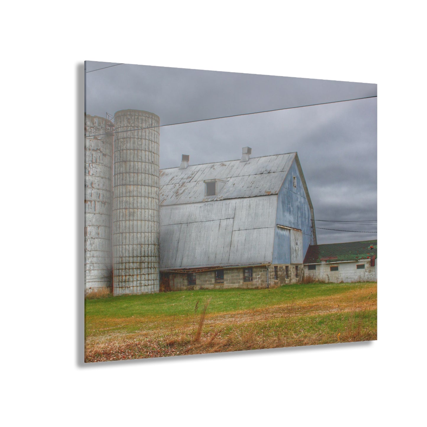 U R There Photography Daley Road Grey I Rustic Farmhouse Acrylic Wall Print