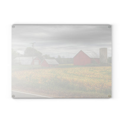 U R There Photography Kingston Road Trio II Rustic Farmhouse Tempered-Glass Cutting Board