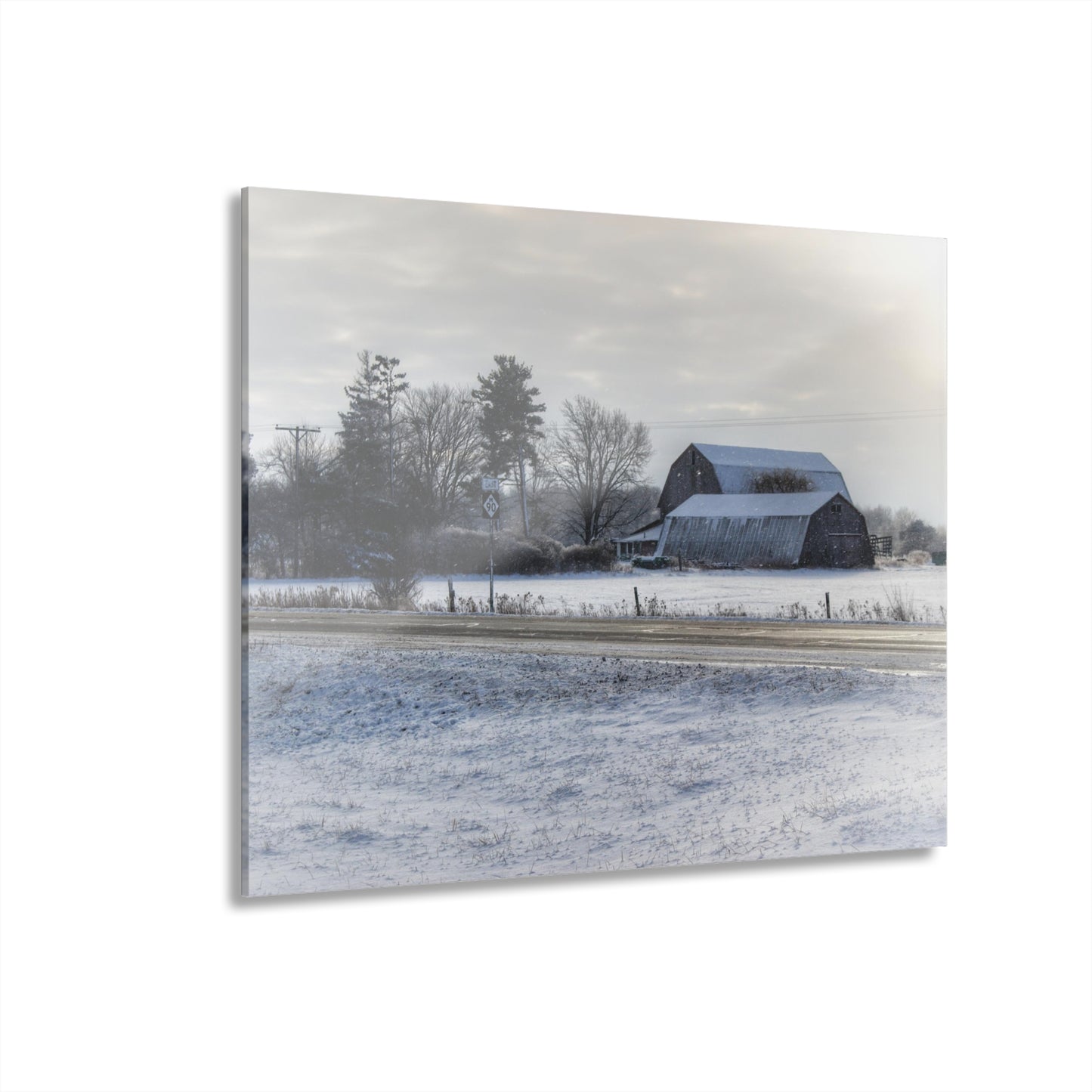 U R There Photography Otter Lake Road Greys Rustic Farmhouse Acrylic Wall Print