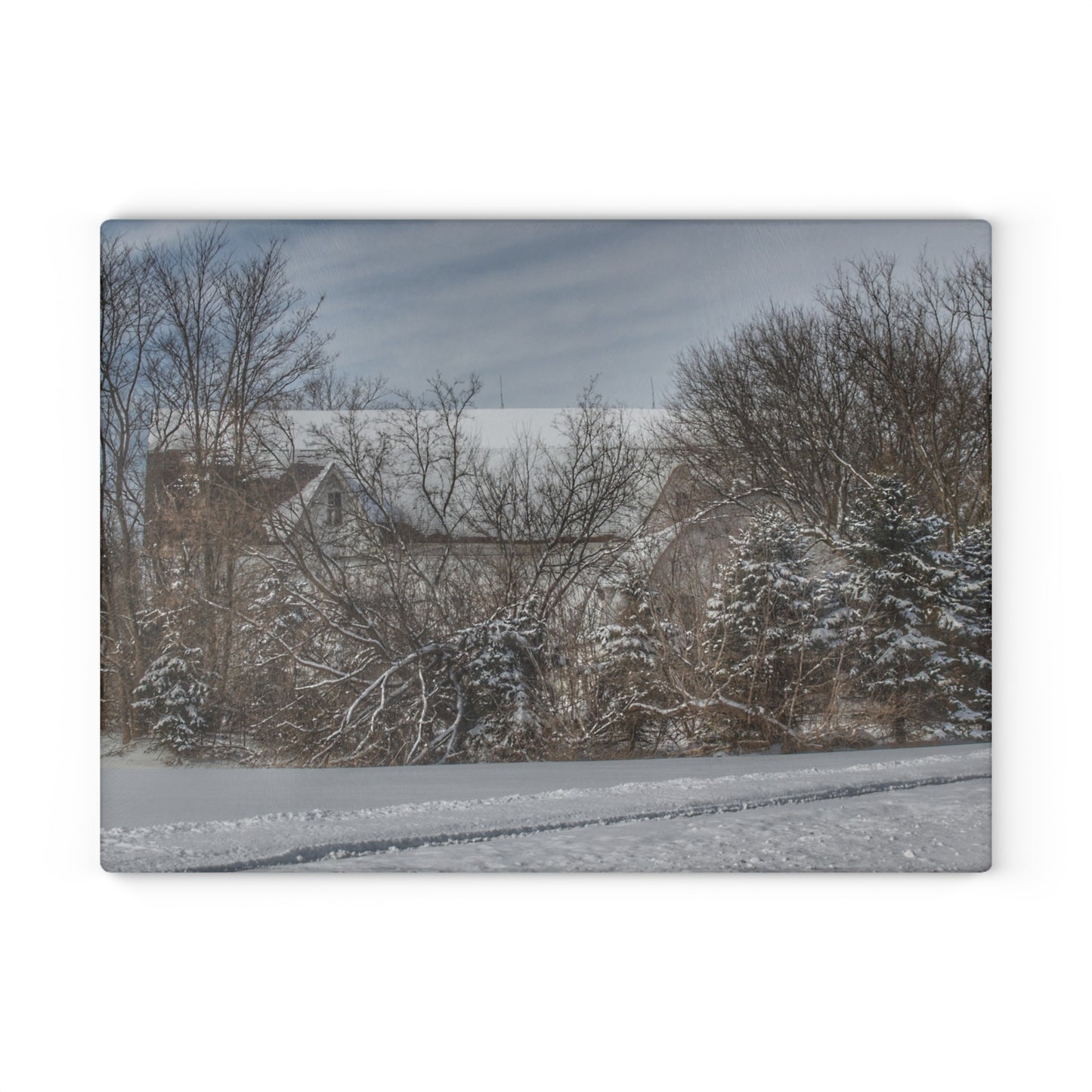 U R There Photography Hidden in Oxford II Rustic Farmhouse Tempered-Glass Cutting Board