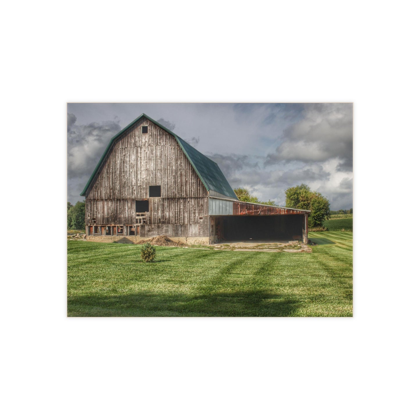 U R There Photography Bishop Grey II Rustic Farmhouse Decorative Ceramic Tile