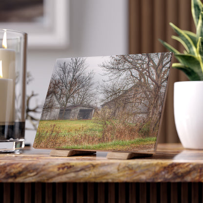 U R There Photography Bowers Road Greys IV Rustic Farmhouse Decorative Ceramic Tile