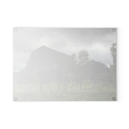U R There Photography Greys of Summer Road Rustic Farmhouse Tempered-Glass Cutting Board