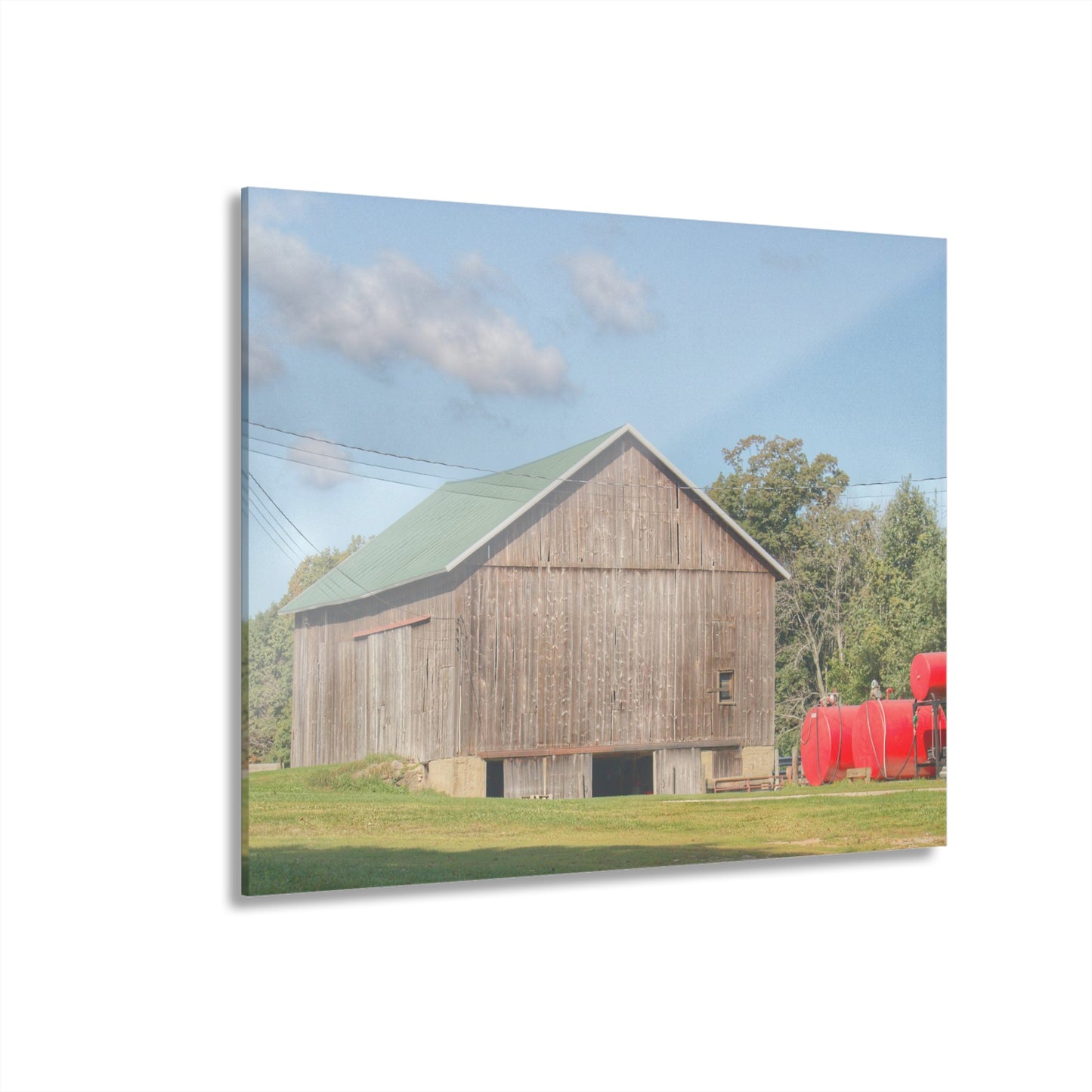 U R There Photography Kingston Road Grey Rustic Farmhouse Acrylic Wall Print