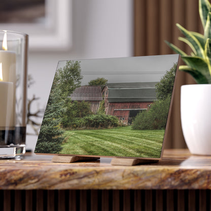 U R There Photography Bowers Road Grey Duo II Rustic Farmhouse Decorative Ceramic Tile